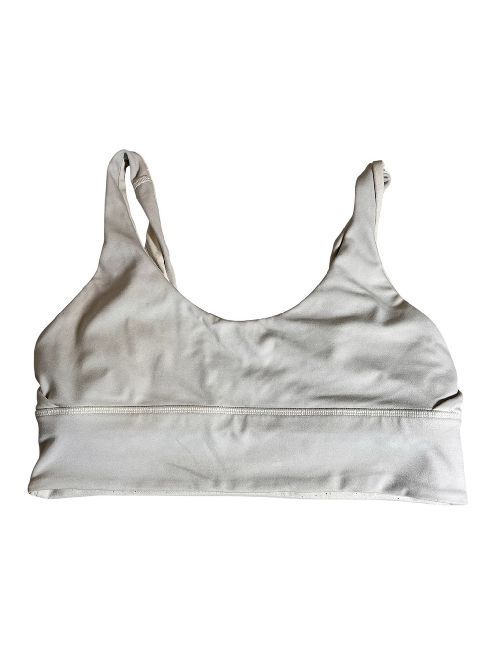 lululemon athletica Pale Gray Performance Top. Reversible to white
Size 10